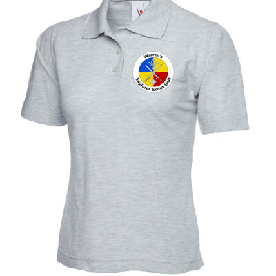 UC106 Heather Grey Ladies Polo Shirt Thumbnail
